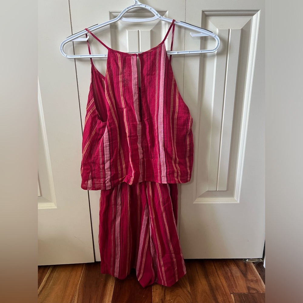 Harper Heritage Pink Stripe Romper Sz XXS